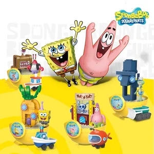 1 PCS SpongeBob Square Hosen Blindkasten Baublöcke Große Ei gedreht Patrick Octopus King Rubbers Autoboot -Figuren 12 HauptverkaufsspongeBob Grande - №10