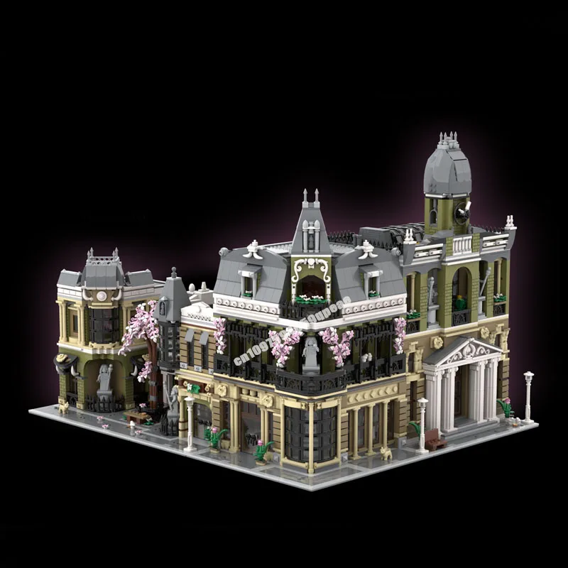 

New 9527Pcs City Street View Moc Modular Natural History Museum Model Building Blocks Diy Creative Ideas Kids Toys Birthday Gift