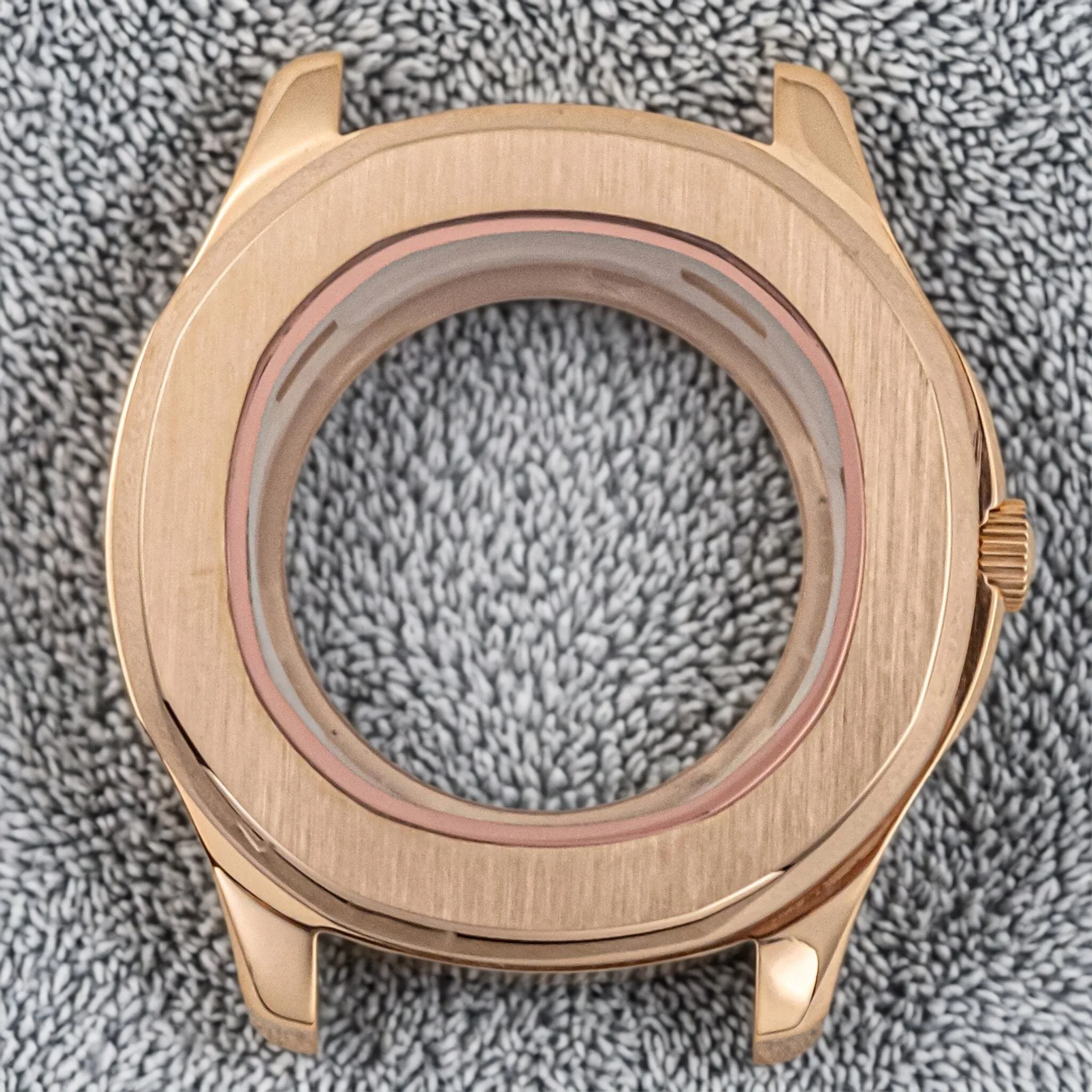 

42mm NH35 Case Rose Gold Stainless Steel 10ATM Waterproof Sapphire Glass For Nautilus AQUANAUT NH36 movement Modified Accessory