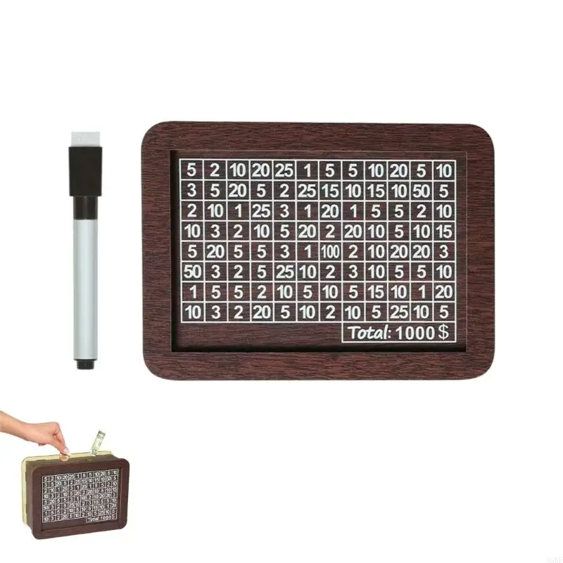 Traditional Savings Box With Clear Dollar Counter Panel And Money Calculating Planning Detail For Household 55KF