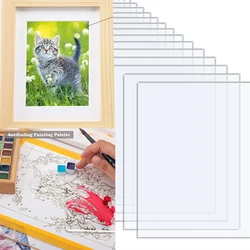 10pcs Clear Acrylic Sheet Transparent Plastic Board for Picture Frame Glass Replacement Project Display Painting Thickness 1.0mm