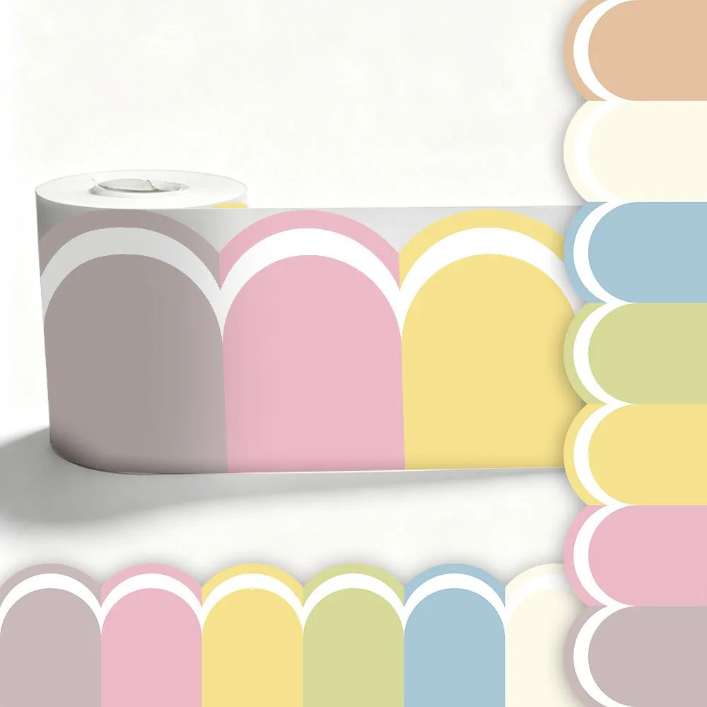 Multicolor Blackboard Border Stickers Self-Adhesive Clean Printing Bulletin Board Trim Decals 10 Meter