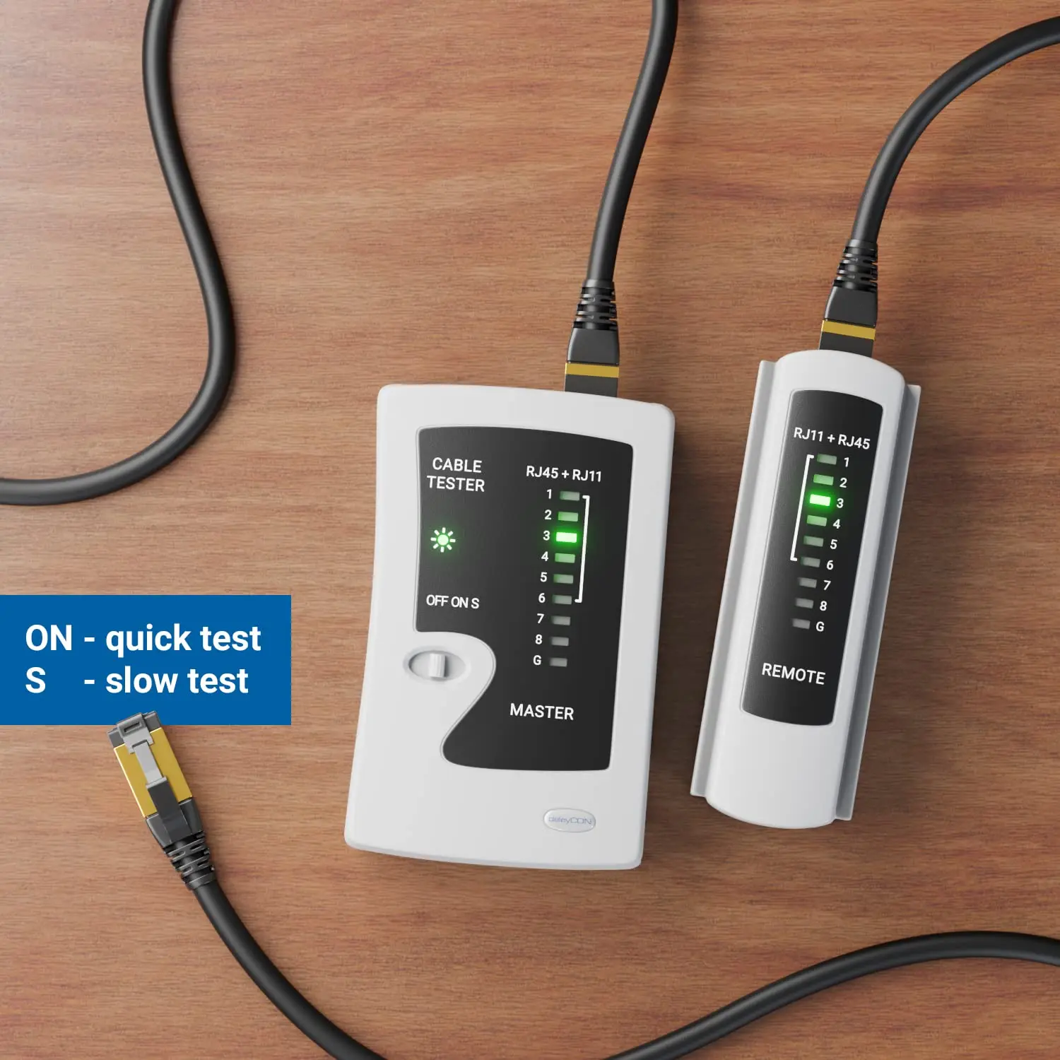 ZoeRax RJ45 Network Cable Tester Ethernet Tester Tool for RJ45 LAN Ethernet Cable Cat6 Cat6a Cat5 Cat5e Cat7