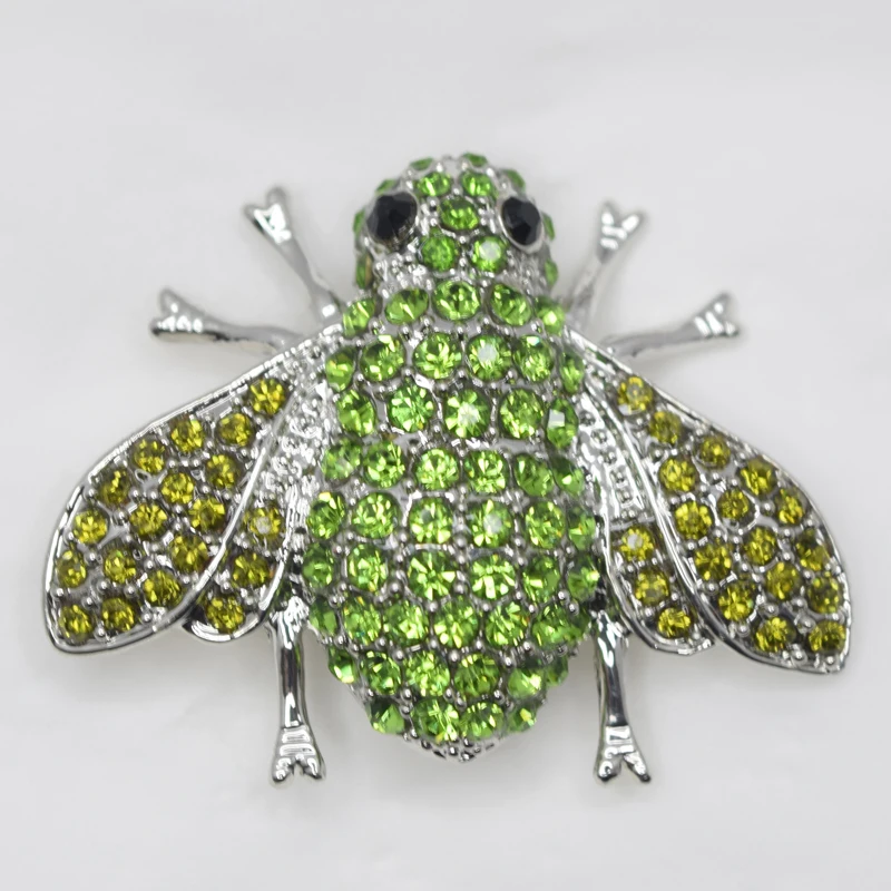 

12pcs/lot Wholesale Fashion Rhinestone Cicada Pin brooches jewelry gift Accessories C101875