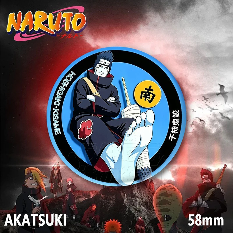 Cartoon Naruto Akatsuki Abzeichen Brosche Itachi Deidara Sasori Konan Pain Hidan Kisame Runde Metallabzeichen Rucksack Reversnadel Geschenk – Detail 7