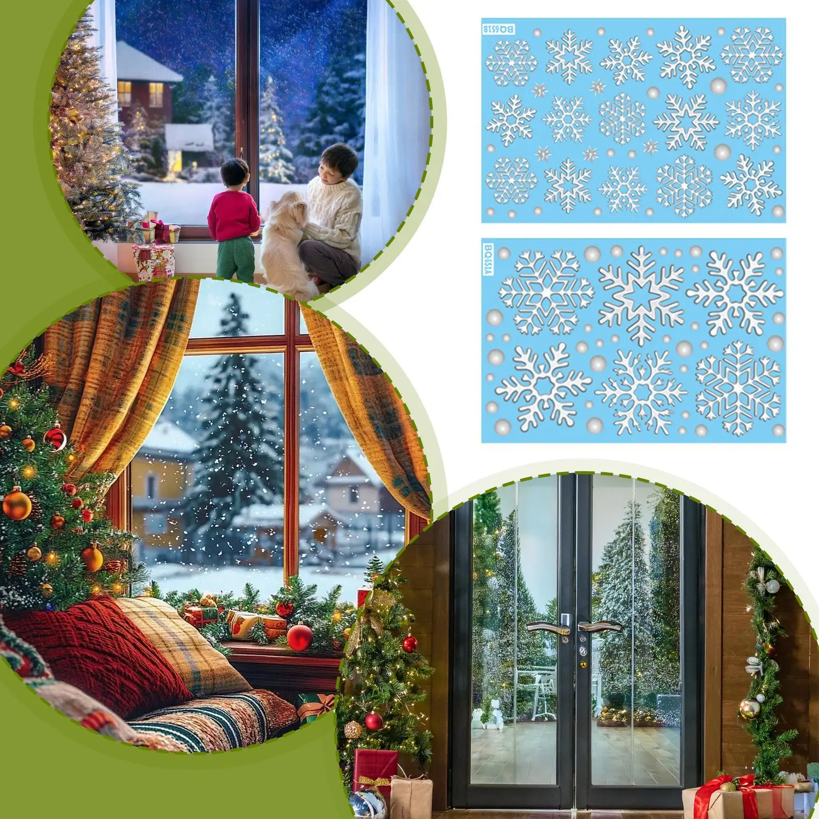 

Christmas Window Stickers Static Reusable Home Decor Snowflake Stickers Christmas Window Clings For Glass Door Tile Bedroom