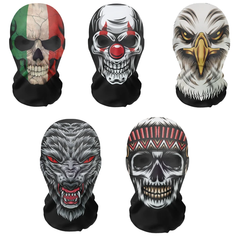 Skeleton Balaclava Full Face headwear Mask | Halloween Christmas Motorcycle Bike Outdoor Wear | Steampunk Party Cosplay Costume