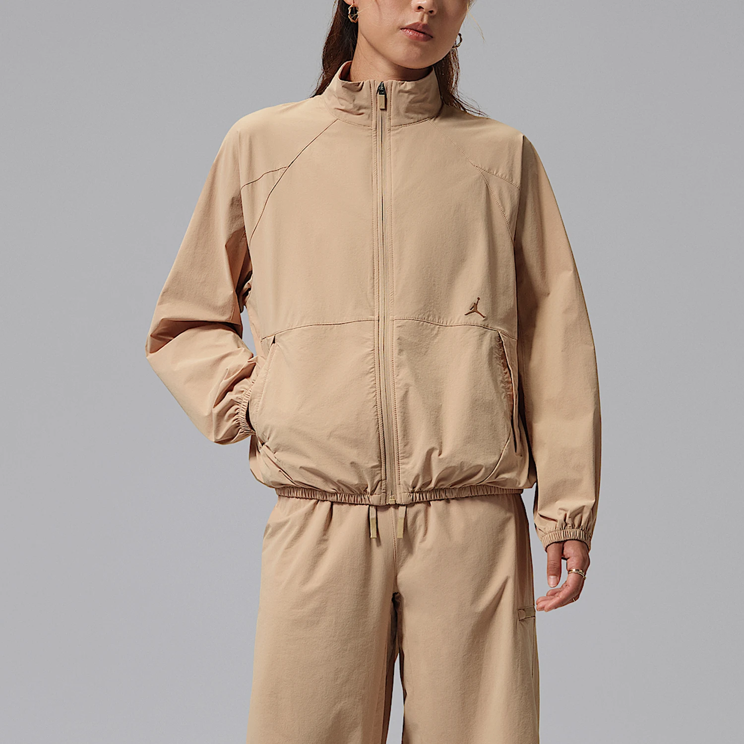Nike genuine Jordan women's stand up collar zipper long sleeved sports jacket HQ8896-244