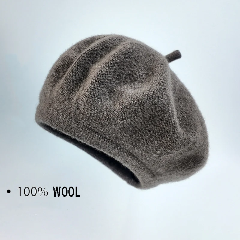 قبعات صوف جديدة متعددة الألوان للأطفال على طراز الكلية البريطانية قبعة رسام للفنانين للأولاد والبنات ملابس خريفية أنيقة