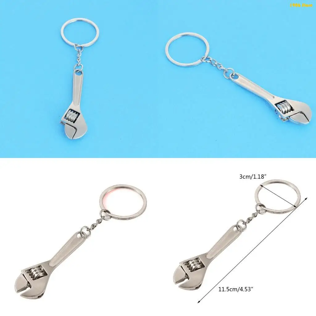 U1JB Mini Wrench Keychain Portable Car Metal Adjustable Universal Spanner for Bicycle