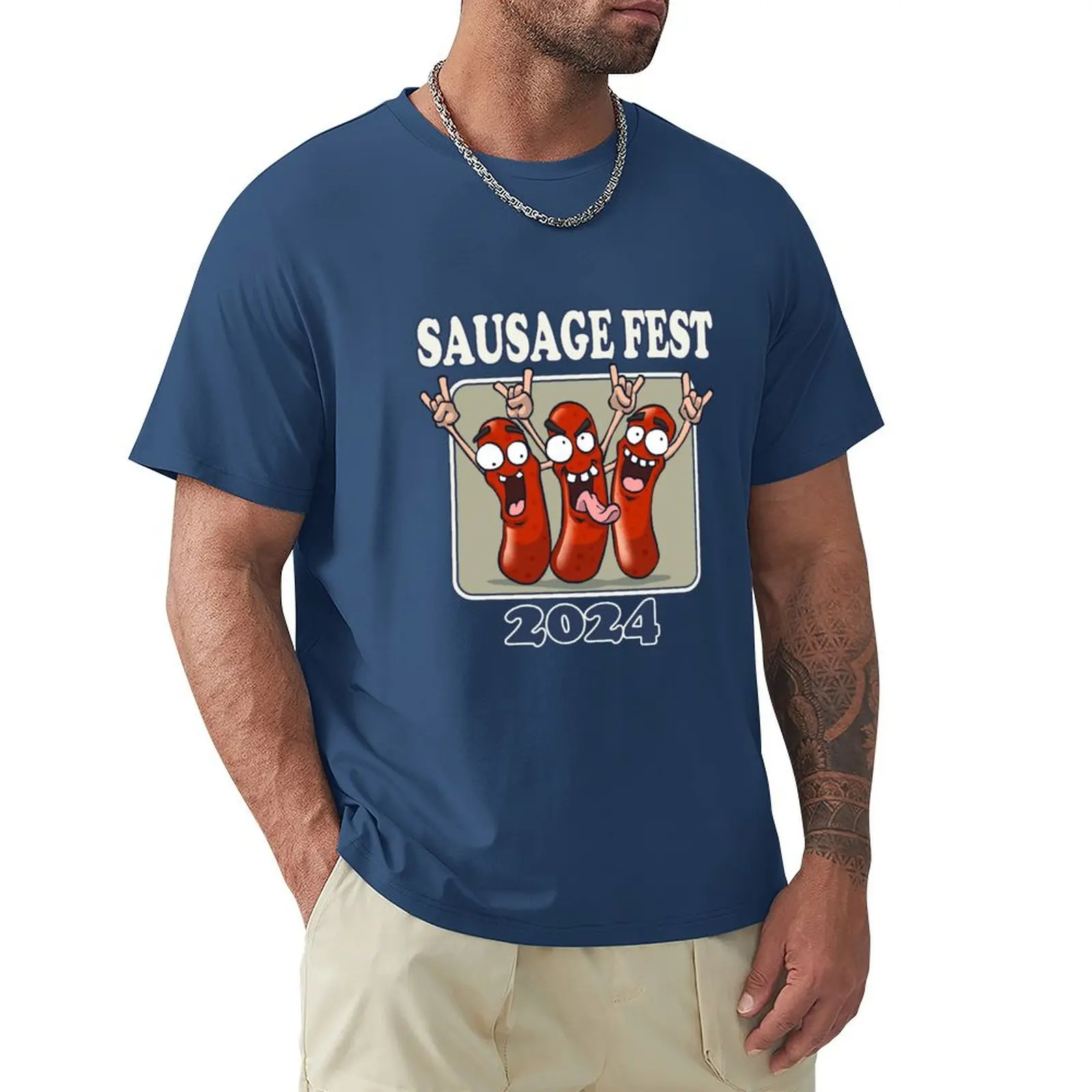 Sausage Party T-shirt sports fans blacks kawaii clothes heavy weight t shirts for men