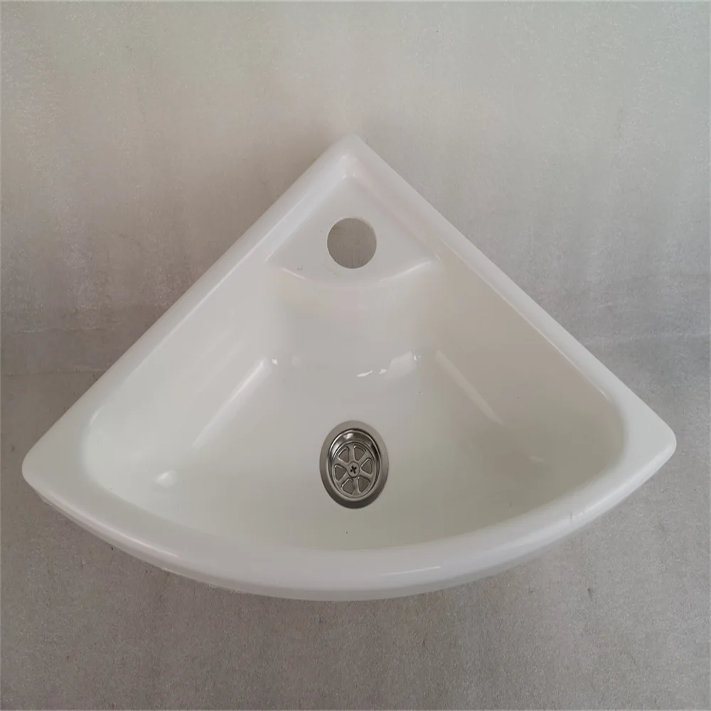 White Acrylic Triangular Sink Basin 280*280*100mm Boat Caravan Camper GR-Y014A