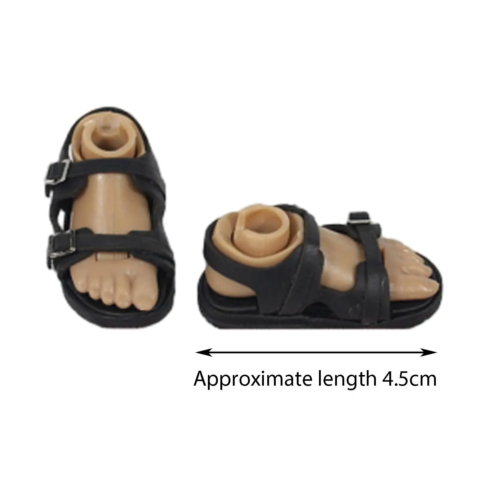 1/6 Man's Sandals Simulation Footwear Summer Shoes Casual with Feet Classic for