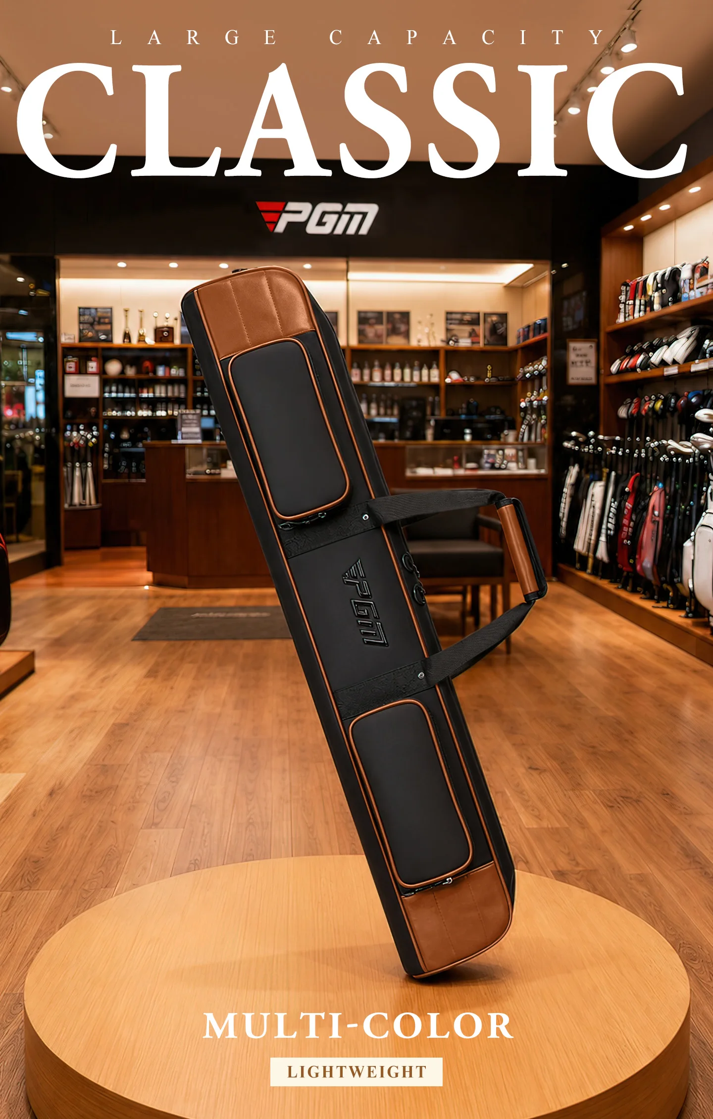 PGM Park Golfbag für Männer und Frauen, Große Kapazität, Ultraleicht, Schlägertasche, Anti-Spritzschutz QIAB039 – Detail 2