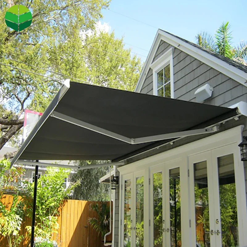 Custom High Quality Polycarbonate Balcony Canopy Full Cassette Pull Out Awning Sun Shade Retractable Awning Aluminum Alloy Roof