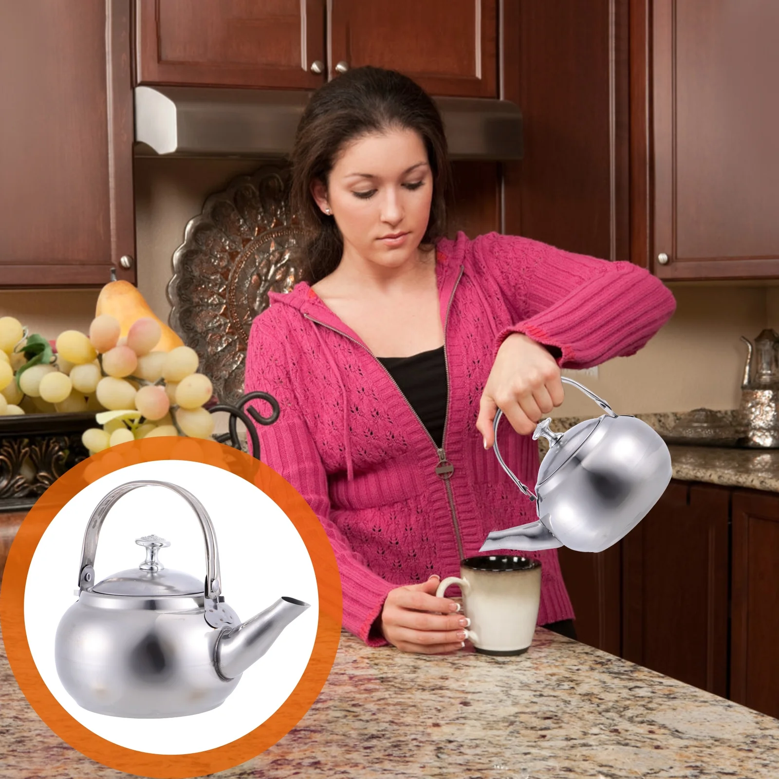 

High Thermal Conductivity Stainless Steel Tea Kettle Fast Boil Water Kettle Household Home Teakettle Teapot