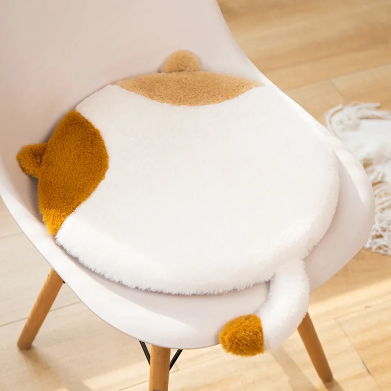 40x40cm Cartoon Cat Memory Cotton Seat Cushion Removable Non Slip Washable Round Office Chair Cushions Home Tatami Flooring Mat