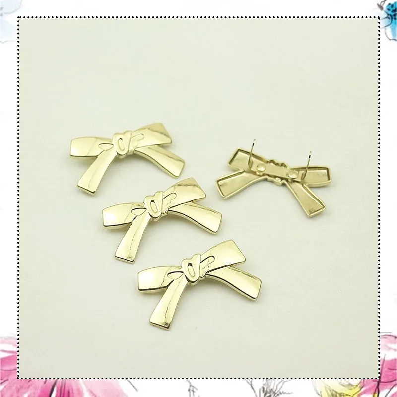 

30pcs Metal Bow Deco Bowknot Hardware for Shoes Bag Decorative Buckles DIY Luggage Clip Button Clothing Sewing Accessories