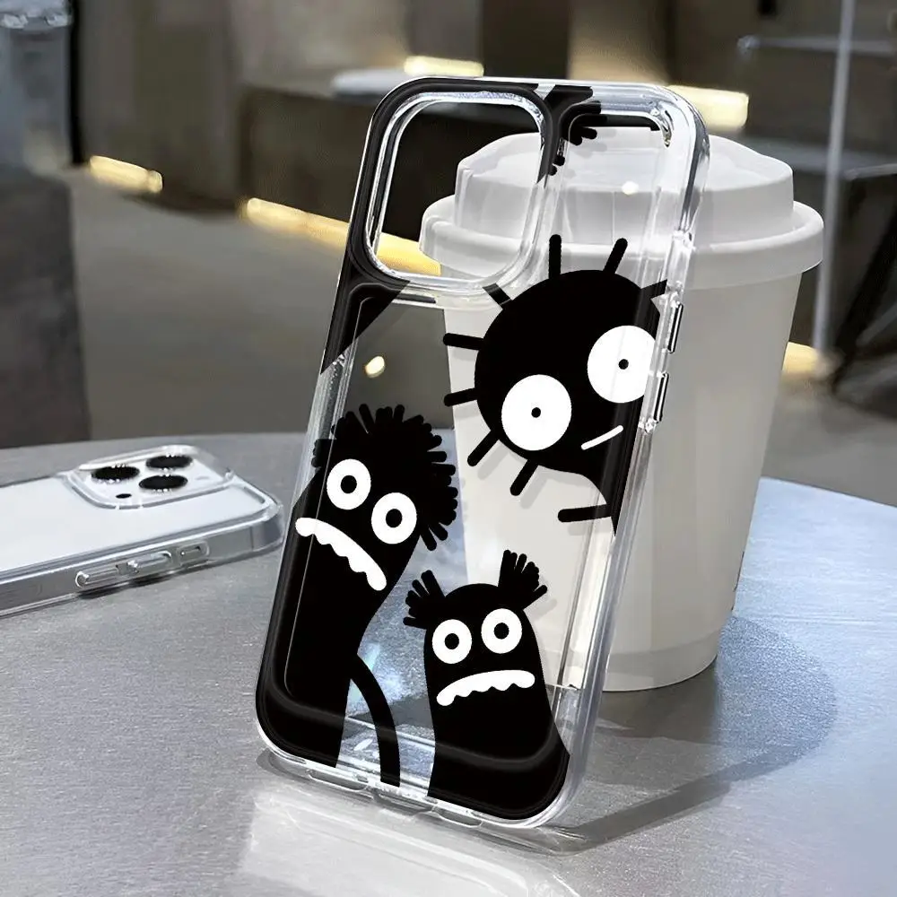 

black briquettes pattern transparent phone case,suitable for iPhone 16, 16Pro, 16Pro Max, 16Plus to 11, 12, 13, 14, 15 series