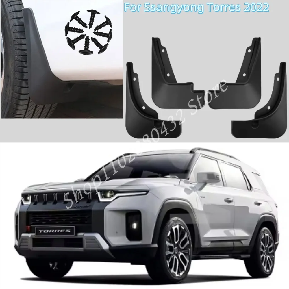 

Car Mudflaps Mudguards Fender For Ssangyong Torres 2022 Fender Mud Guard Flap Splash Flaps Mudguard Accessories