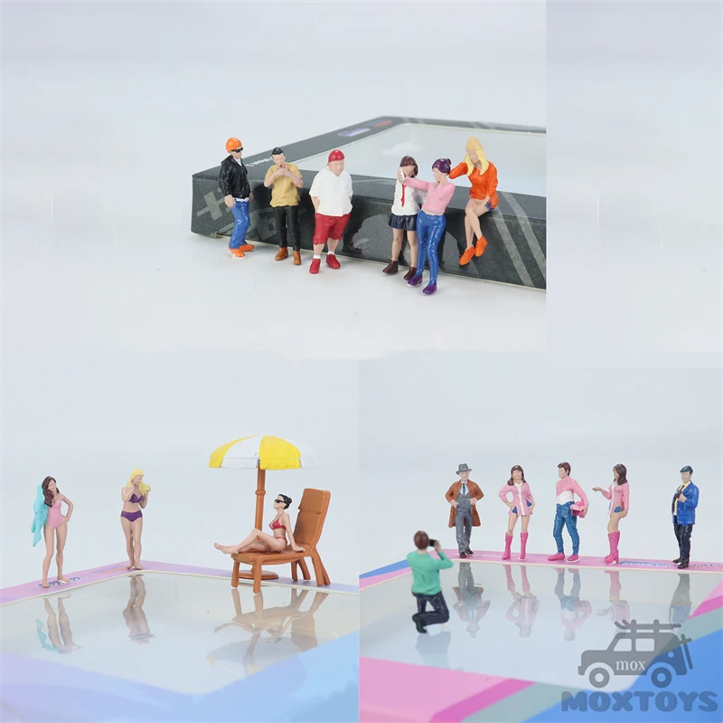 

Tarmac работает 1:64 американская фигурка девушки Диона BTW Race Beach