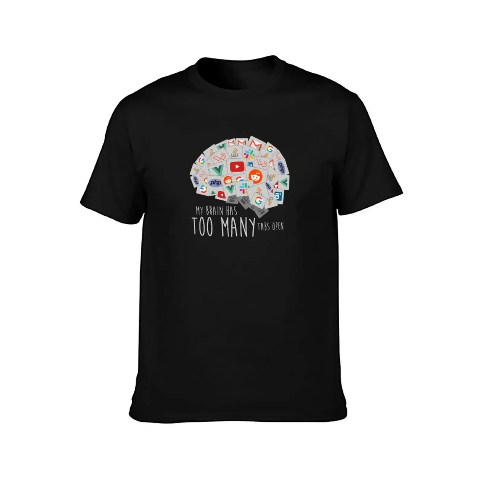 My brain has too many tabs open T-Shirt Anime t-shirt clothes for a boy mens graphic t-shirts anime