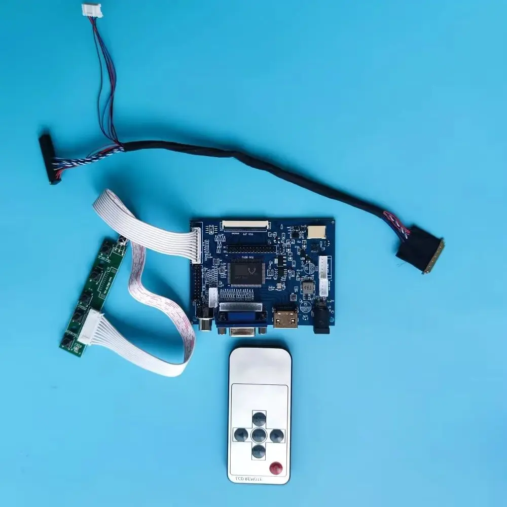 

1366 × 768 светодиодный экран, 40-контактная плата контроллера, DIY HDMI-совместимый VGA 2AV, комплект дистанционного ЖК-монитора для B156XTN02 15,6 дюйма