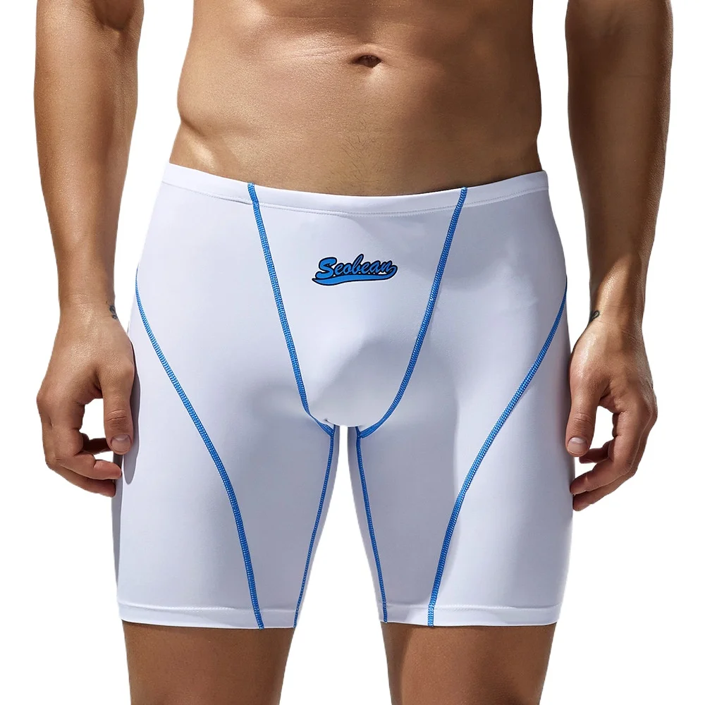 Costume da bagno lungo uomo costume da bagno da uomo Sexy 2024 costumi da bagno Seobean uomo pantaloncini da bagno Surf Beach costume da bagno vita