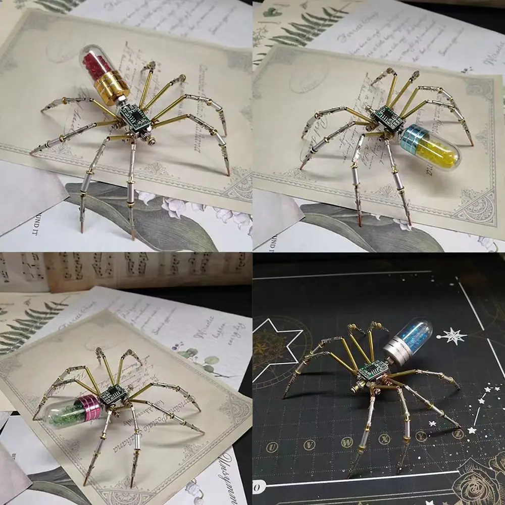 Mechanical Spider 3D Metal Puzzle Kit, DIY Assembly Insect Model Building Kit, Creative Steampunk Desk Decor view 3