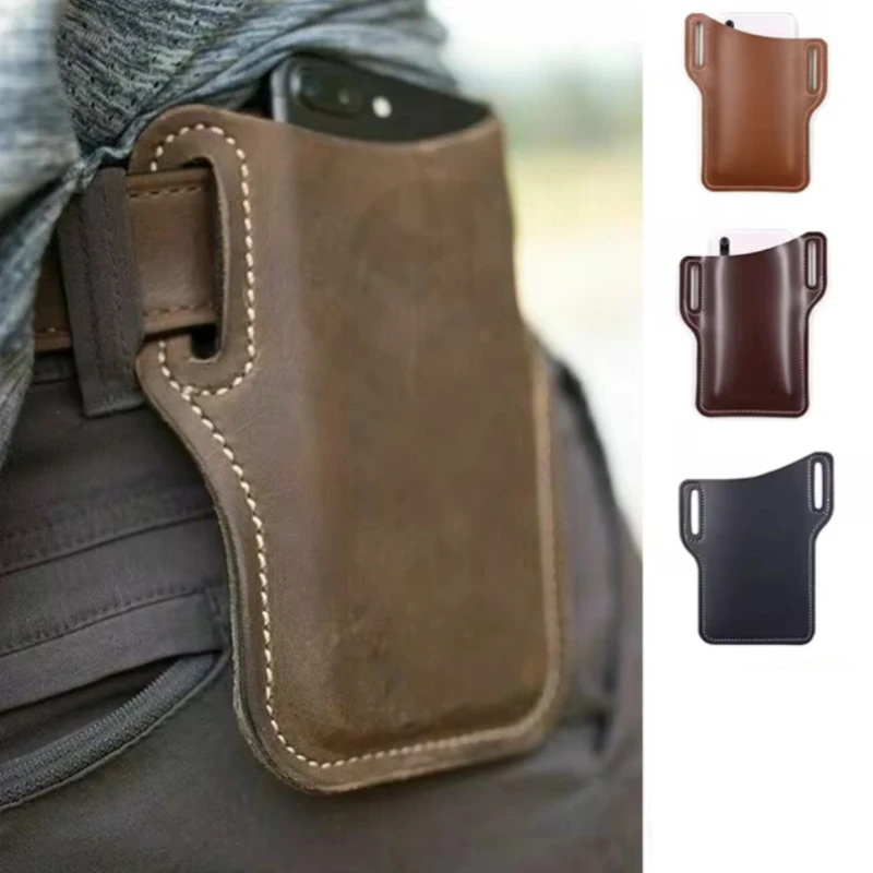 Outdoor Men's Mobile Phone Leather Cases, Waist Bags, Phone Cases, Leather Wallets, Running Bags, Travel Camping Bags