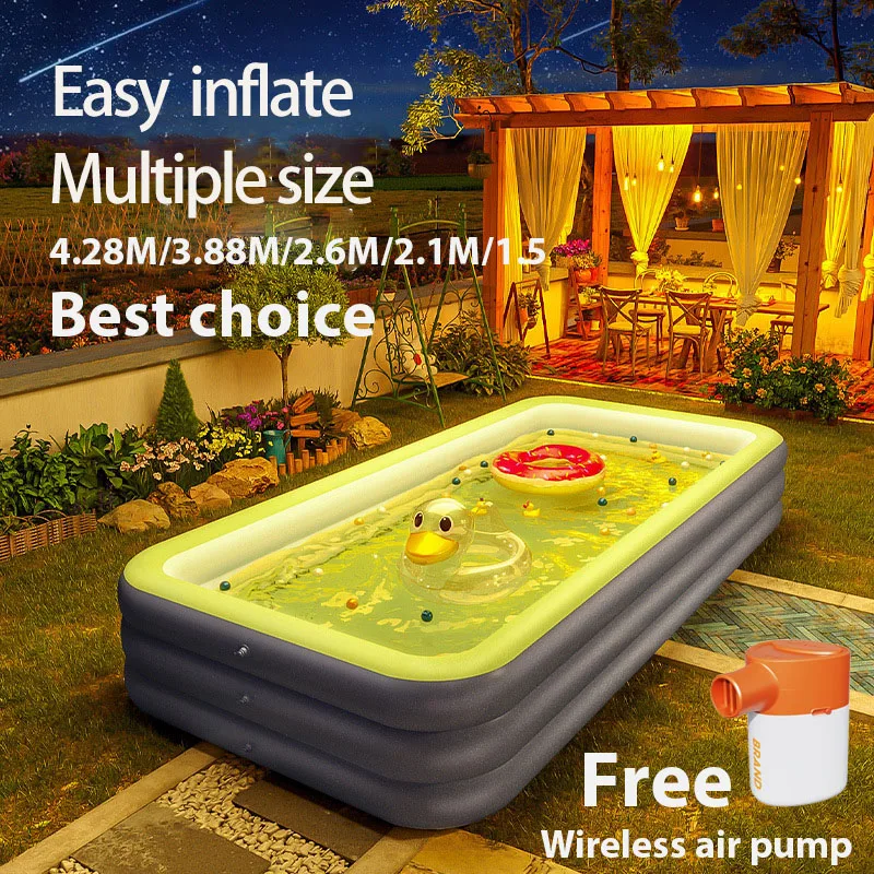 4.28M Swimming Pool for Adult Big Swimming Pools for Family Adult Biggest Inflatable Pool 2024 New