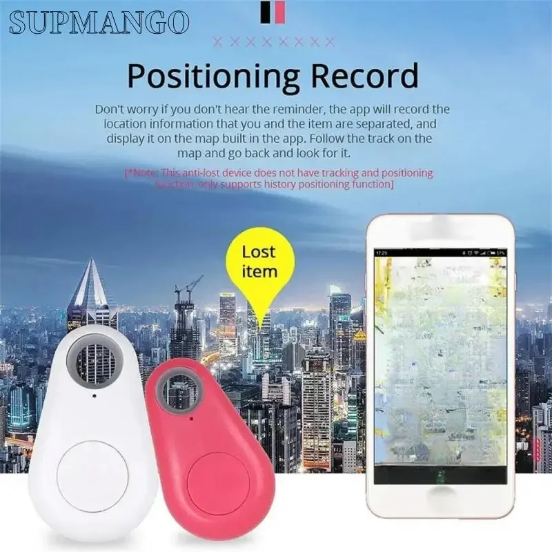 Mini GPS Mobile Bluetooth 5.0 Tracker Anti-Lost Device Round Anti-Lost Device Pet Kids Bag Wallet Tracking Smart Finder Locator