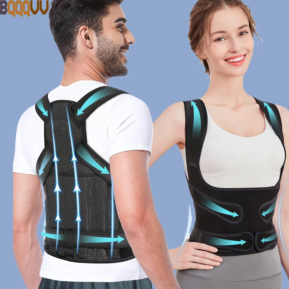 Posture Corrector for Women and Men, Back Support Belt, Adjustable Straightener, Breathable Upper Back Brace with Pain Relief