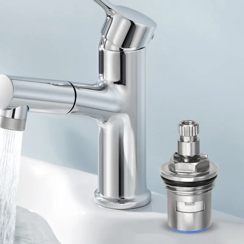 10/1pcs Faucet Valves Replacement Universal Tap Valve Brass Cartridge Faucet Inner Valve for Household Bathroom Kitchen Supplies