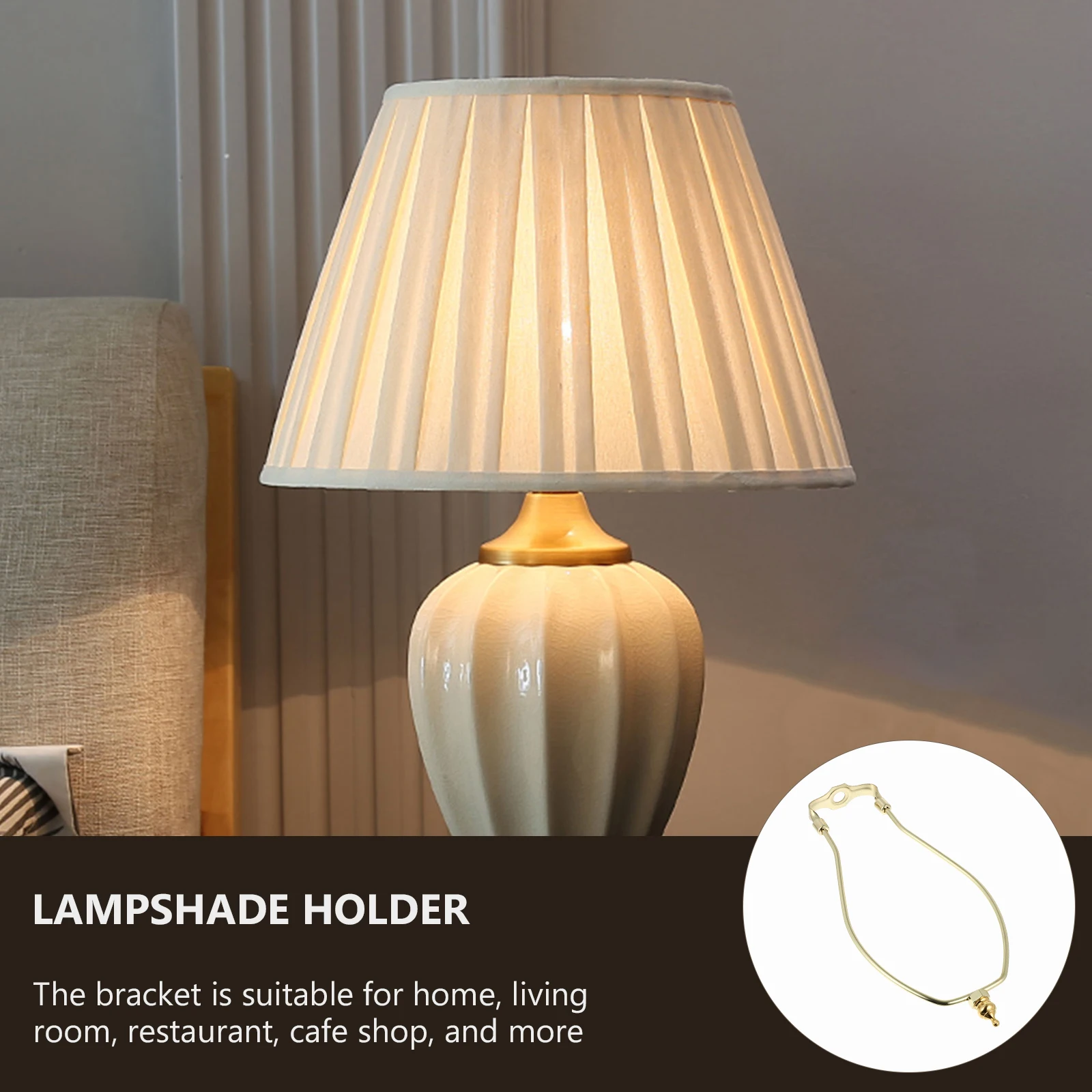 

Creative Lampshade Accessory DIY Table Light Horn Bracket Premium Alloy Plated Anti-Rust Durable Home Living Room Restaurant