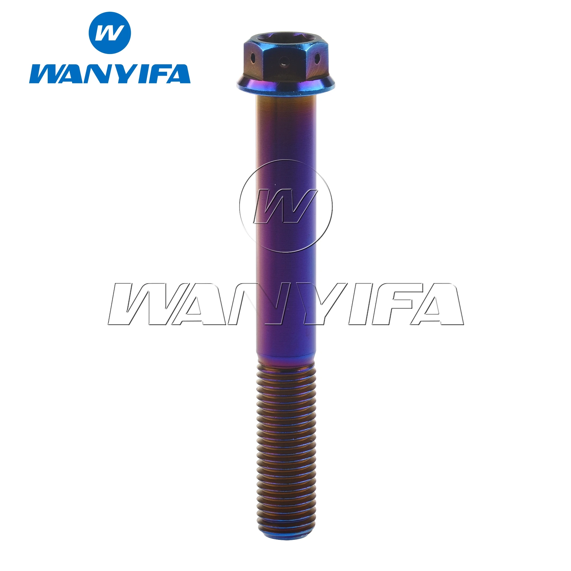 Wanyifa Titanium Bolt M10x20~90mm Pitch1.25/1.5mm Flange Allen Key Head Screw for Motorcycle Calipers Refitted