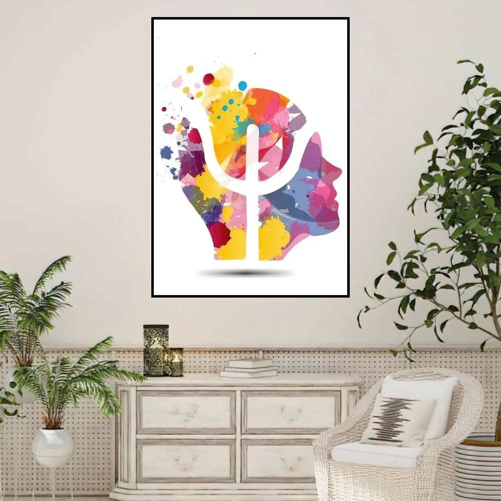 Psychologist Profession Psychology Logo Poster Small Prints Wall Painting Bedroom Living Room Wall Sticker Office