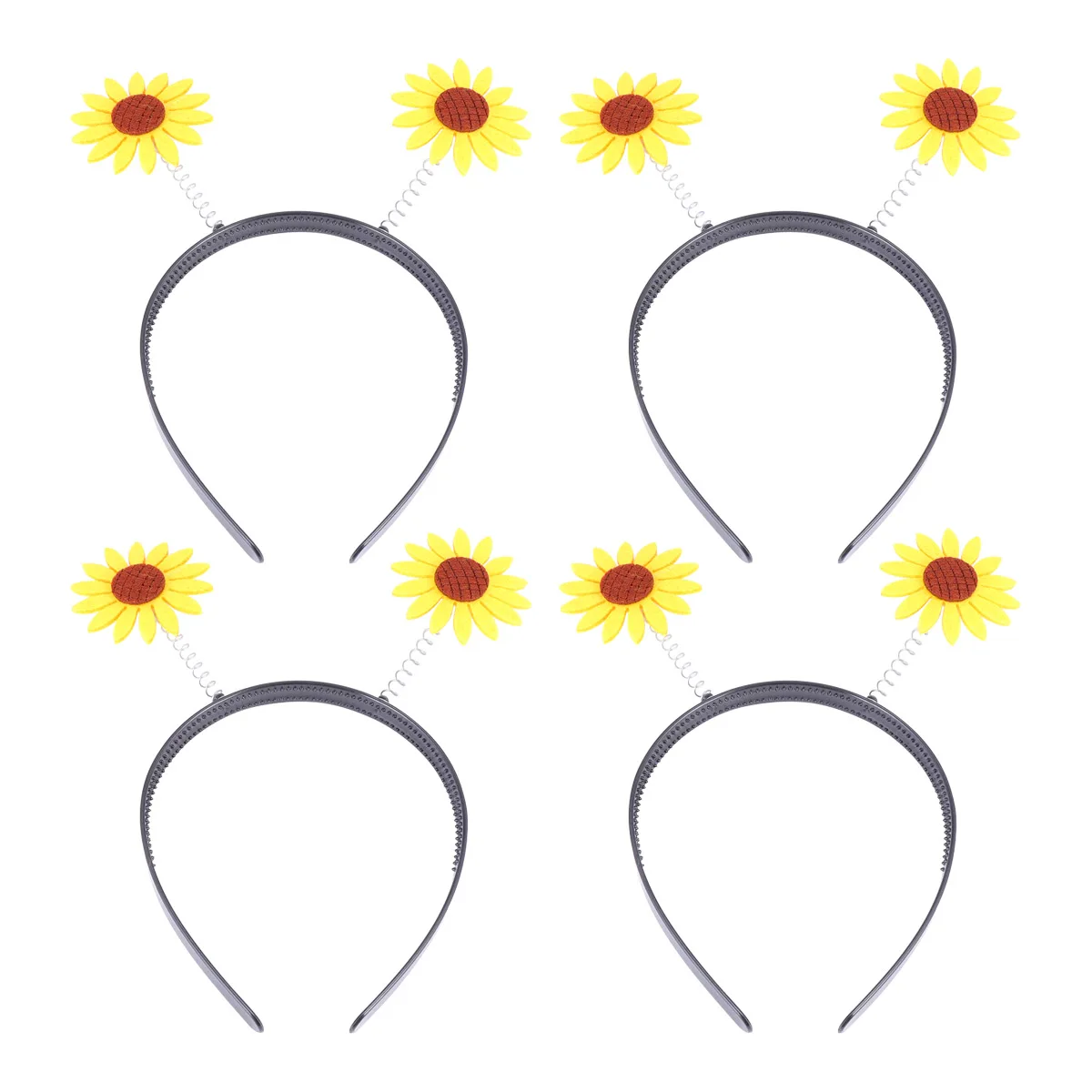 

4 Pcs Sun Flower Headband Sunflowers Headbands Women Headdress Hair Accessories Hoop