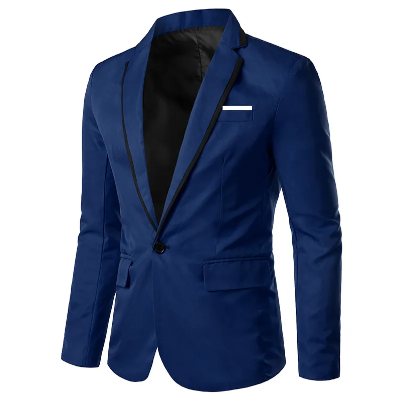 Trajes casuales de negocios para hombres, chaqueta ajustada, Blazer, traje de vestir, moda, nuevo