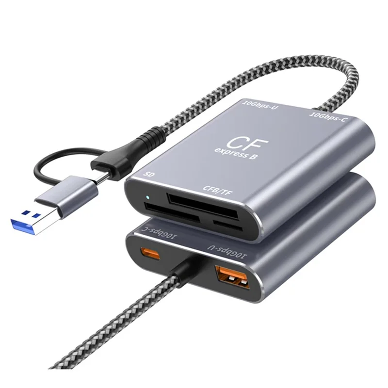 AAAEL-Cfexpress 3In1 Typea SD TF Pembaca Kartu Kecepatan Tinggi USB3.2 Gen2 10Gbps USB-C Hub