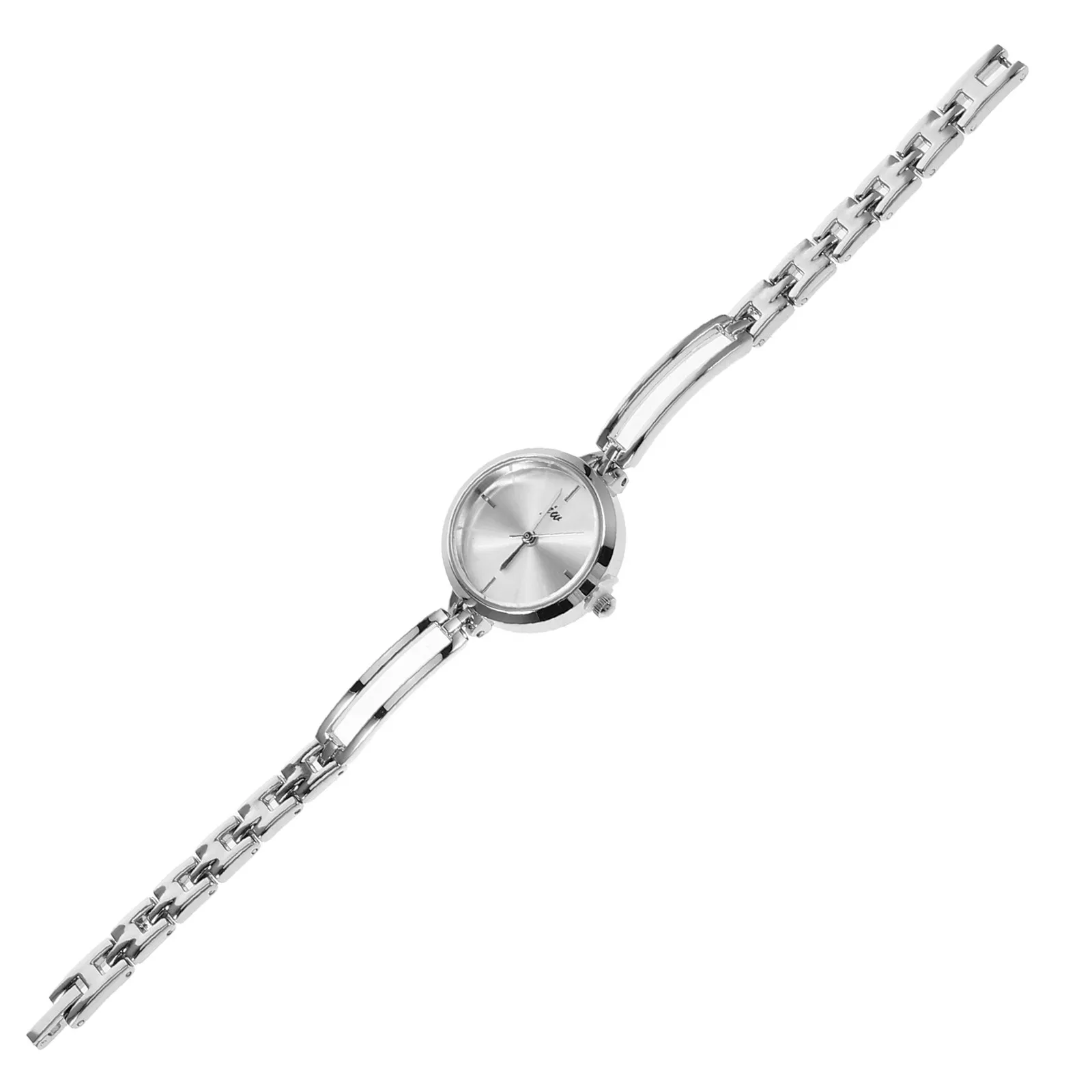 

Простые женские кварцевые часы с серебристо-белым циферблатом, элегантный дизайн из сплава, модные наручные часы для Дня матери, свадьбы, годовщины