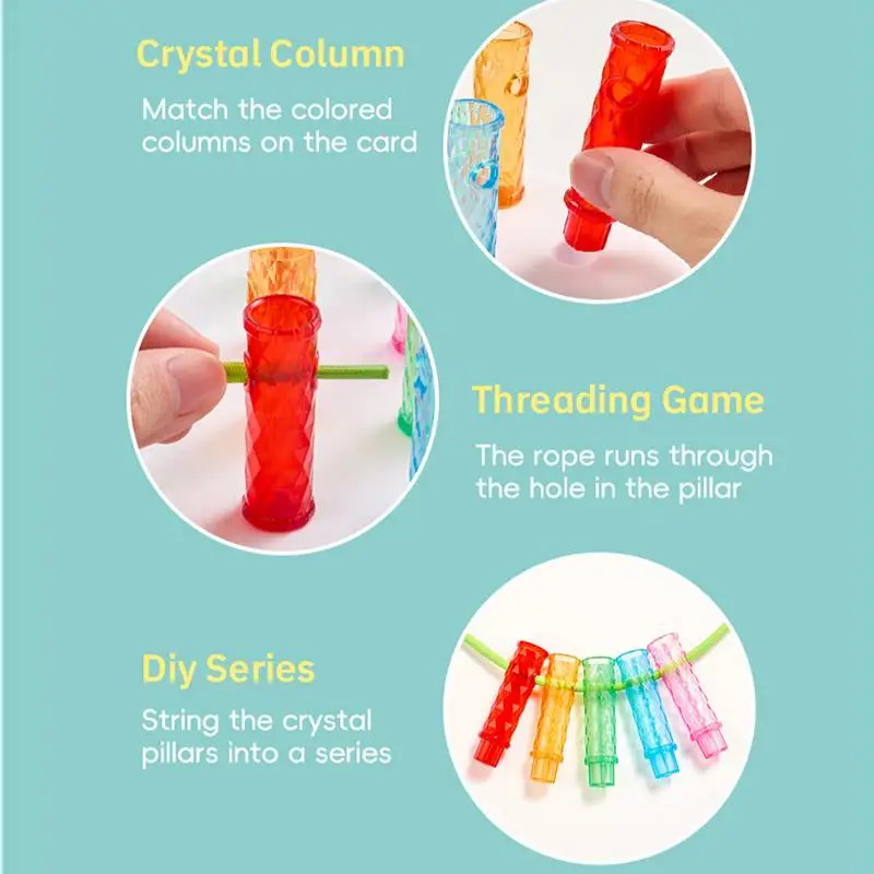 Stringing Toys Stacking Blocks Game Two-player Battle Blocks Game For Calming Mood Problem-Solving Learning Counting Sensory