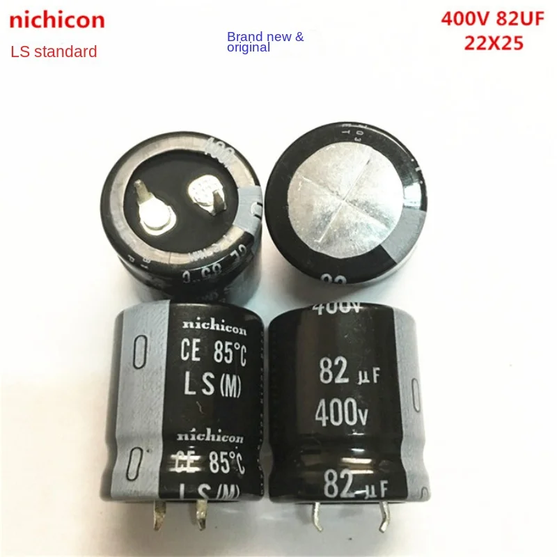 1PCS 400V82UF 22X25 Japan Nichicon Electrolytic Capacitor 82UF 400V 22*25 LS