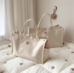 Korean Mommy Bag New Multi Functional Large Capacity Mother Diaper Bags Outgoing Mother Baby Portable Canvas Bag