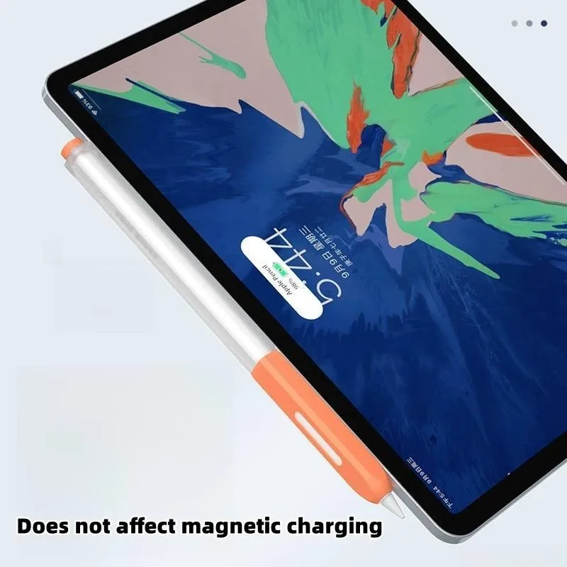 Feder mäppchen für Apfels tift 2. Generation oder Bleistift Pro Tablet Stylus Schutzhülle Silikon stoß feste Hüllen transparent