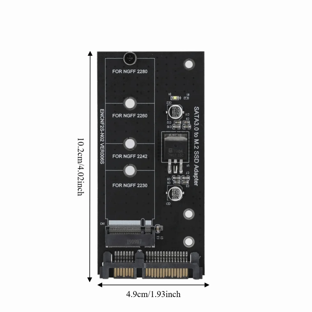 22PIN M.2 NGFF To SATAs Adapter Stable Performance Black M.2 NGFF To SATAs Riser Card Hard Drive Disk Adapter