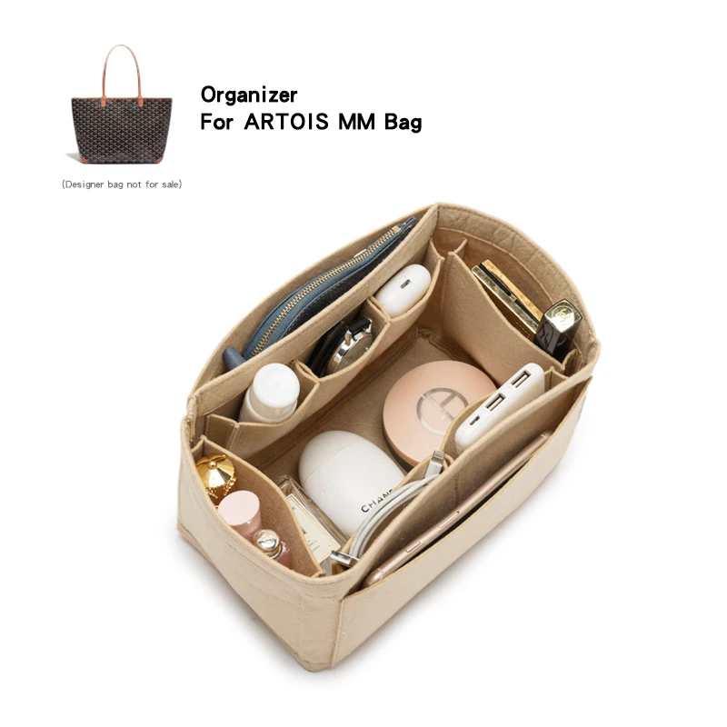 Insert Organizer For Goyad ARTOIS MM PM Bag,Womens Luxury Handbag Tote Travel Inner Purse,Cosmetic Liner Bags Shaper