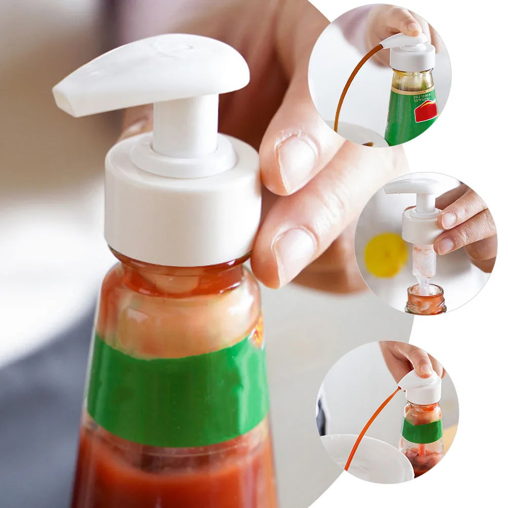 

10 set Oyster Sauce Bottle Press Pump Plastic Nozzle Replacement For Seasoning Oil Syrup Ketchup Dispenser Accessories Presser