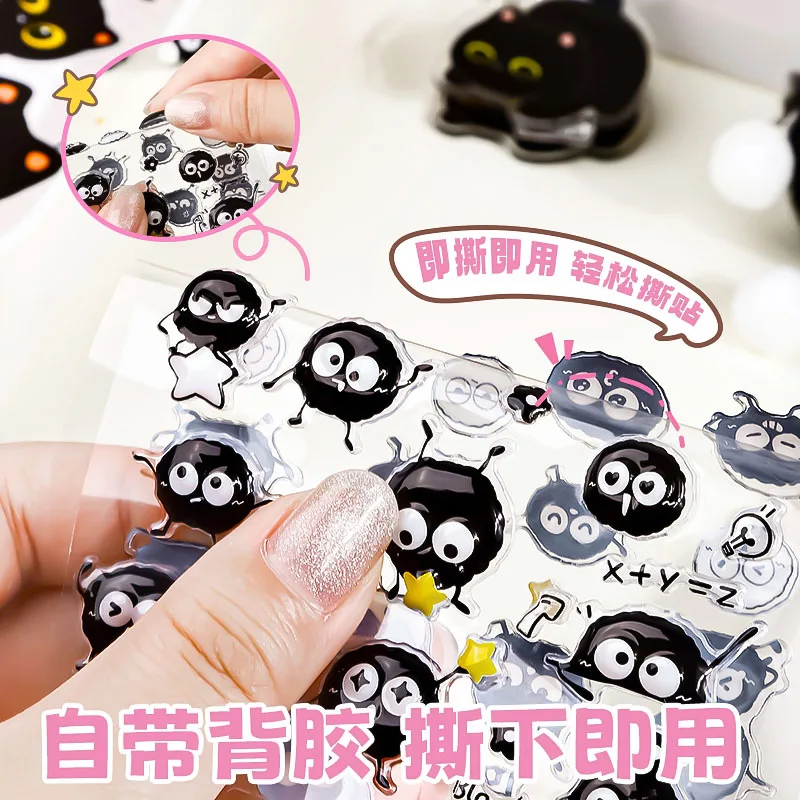 Nowe Naklejki z Kreskówek 3D Śliczne Naklejki z Efektem Karbonu Kot Skryty w Złocie Naklejki z Efektem Wypukłości Zabawne Naklejki Naklejki z Efektem Przebierania się Naklejki z Nagrodami dla Uczniów Naklejki Bąbelkowe Naklejki