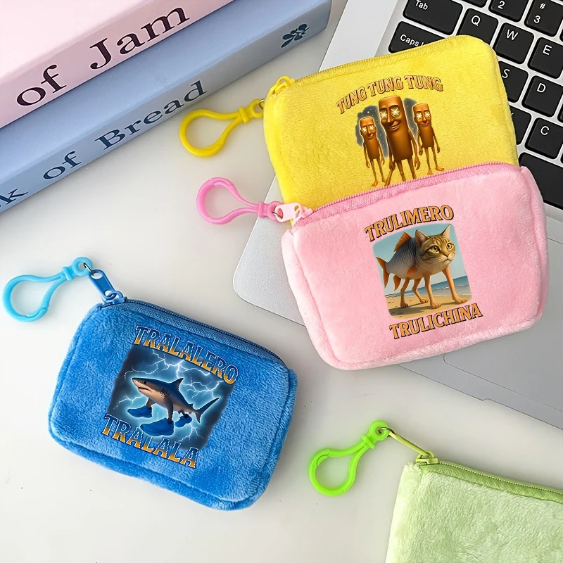 

Italian Brainrot Coin Purse Tung Tung Tung Sahur Wallet Tralalero Tralala Portable Card Bag Storage Bag Coin Purse Mini Bags Hot